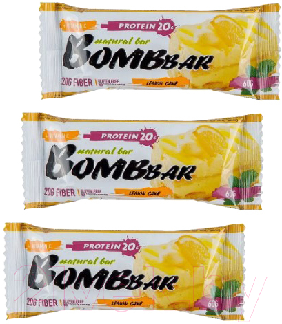 Набор протеиновых батончиков Bombbar Лимонный торт
