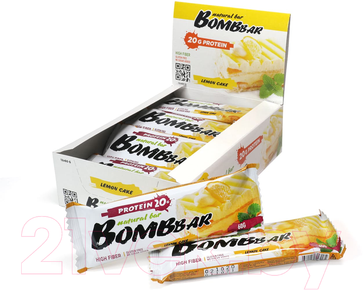 Набор протеиновых батончиков Bombbar Лимонный торт