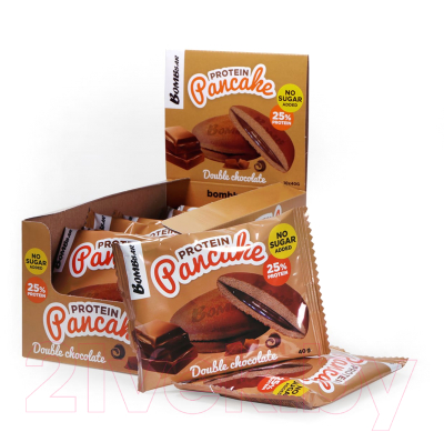 Изображение товара Протеиновое пирожное Bombbar Двойной шоколад (10x40г)