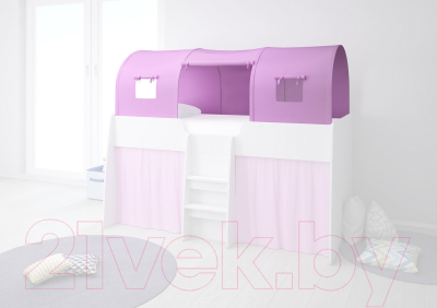 Игровой тент для кровати-чердака Polini Kids Simple 4100 (розовый)