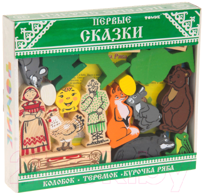 

Развивающая игрушка Томик, Первые сказки. Колобок, курочка ряба, теремок / 453-2