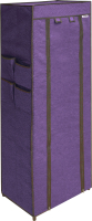 Тканевый шкаф Sheffilton STH-SS15-P с чехлом (черный/сине-фиолетовый) - 
