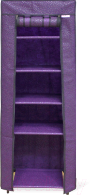 Тканевый шкаф Sheffilton STH-SS15-P с чехлом (черный/сине-фиолетовый)