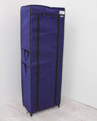 Тканевый шкаф Sheffilton STH-SS15-P с чехлом (черный/сине-фиолетовый)