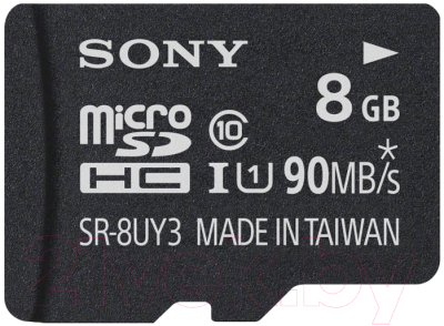 Карта памяти Sony microSD (Class 10) 8ГБ + адаптер (SR8UY3AT)