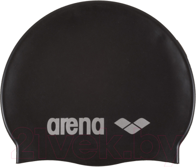 Шапочка для плавания ARENA Classic Silicone Cap / 91662 55 (Black/Silver)