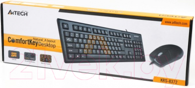 Клавиатура+мышь A4Tech KRS-8372 (черный/черный)
