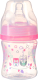 Бутылочка для кормления BabyOno Антиколиковая с широким горлышком / 402 (120мл, розовый) - 