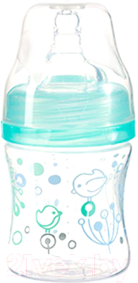 Бутылочка для кормления BabyOno Антиколиковая с широким горлышком / 402 (120мл, бирюзовый)