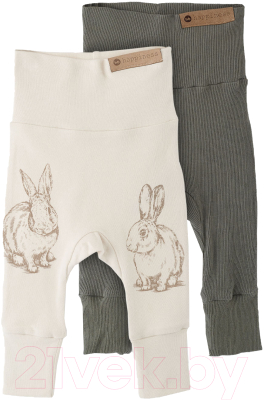 Набор штанов для малышей Happy Baby 90097 (темно-зеленый/молочный, р.62)