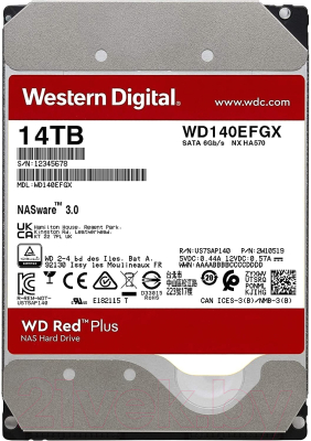 Жесткий диск Western Digital Red Plus 14TB (WD140EFGX)
