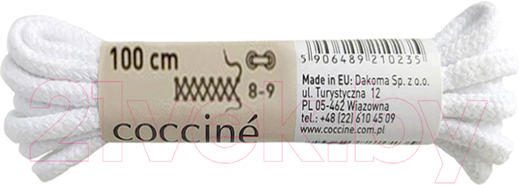 Шнурки для обуви Coccine Band / SZNN/100/BIA/5B (100см, белый 5B хлопок) — фото 1