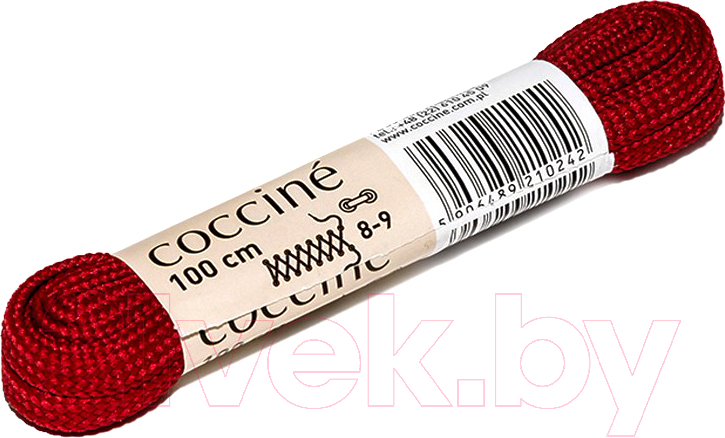 Шнурки для обуви Coccine Band / SZNN/100/CZE/7B (100см, красный 7B хлопок) — фото 1