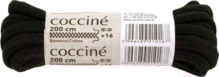 Шнурки для обуви Coccine Band / SZNN/200/CZA/5B (200см, черный 5B хлопок)