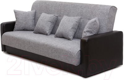 Диван Интер Мебель Лондон с 2 подушками (рогожка серый)