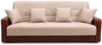 Диван Интер Мебель Лондон с 2 подушками (рогожка микс бежевый) - 