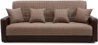 Диван Интер Мебель Лондон с 2 подушками (рогожка микс коричневый) - 