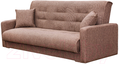 Диван Интер Мебель Лондон-2 с 2 подушками (рогожка коричневый)