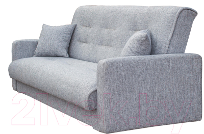 Диван Интер Мебель Лондон-2 с 2 подушками (рогожка серый)