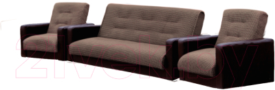 Комплект мягкой мебели Интер Мебель Лондон (рогожка микс коричневый)