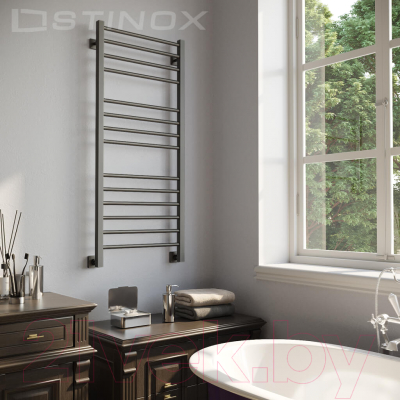 Изображение товара Полотенцесушитель водяной Stinox Classic Luxe 50x120 / cl120l Ral 9005 (черный матовый)