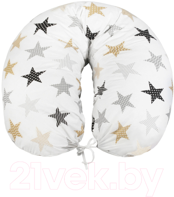 Наволочка на подушку для беременных Amarobaby Звезды / AMARO-5001-ZP (пэчворк)