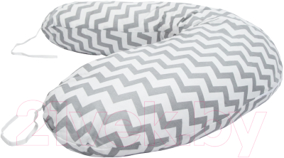 Наволочка на подушку для беременных Amarobaby Зигзаг / AMARO-5001-ZS (серый)