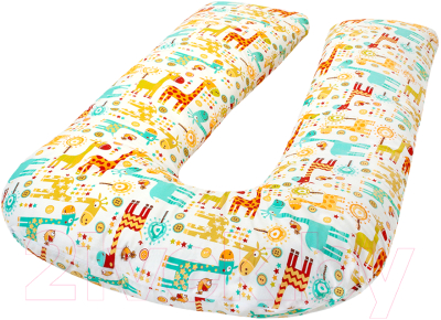 Наволочка на подушку для беременных Amarobaby U-образная Жирафики / AMARO-50U-G