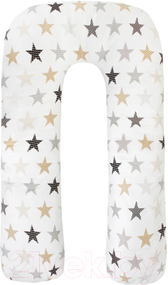 Наволочка на подушку для беременных Amarobaby U-образная Звезды / AMARO-50U-ZP (пэчворк)