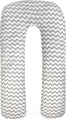 Наволочка на подушку для беременных Amarobaby U-образная Зигзаг / AMARO-50U-ZS (серый)