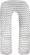 Наволочка на подушку для беременных Amarobaby U-образная Зигзаг / AMARO-50U-ZS (серый) - 