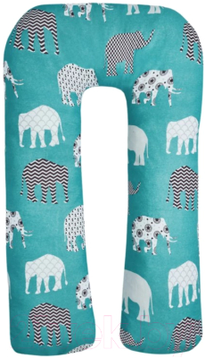 

Наволочка на подушку для беременных Amarobaby, U-образная Слоники / AMARO-50U-S