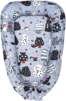 

Кокон-гнездышко для новорожденных Amarobaby, Little Baby Котики