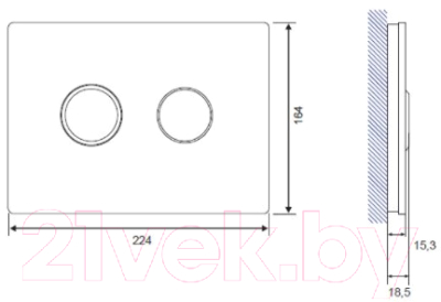 Инсталляция для унитаза Cersanit Aqua 52 S97-062 + P-BU-ACN-CIR-PN/Wh/Gl