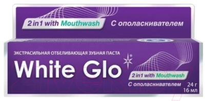 

Зубная паста White Glo, Отбеливающая 2-в-1