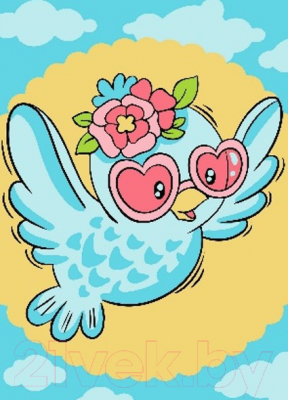 

Картина по номерам Wizardi, Стильная пташка / MINI105