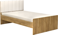 Полуторная кровать Премиум Лего 1.4 (дуб бунратти/белый) - 