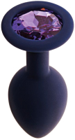 Пробка интимная LeFrivole Gamma с фиолетовым кристаллом / 06135S - 