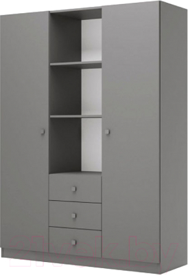 Шкаф Polini Kids Simple трехсекционный / 0001632.42 (серый)