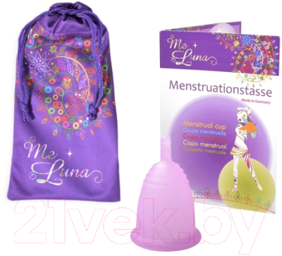 Менструальная чаша Me Luna Soft S Stem Pink / MSSSP