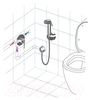 Изображение товара Гигиенический душ со смесителем Ideal Standard BD125AA