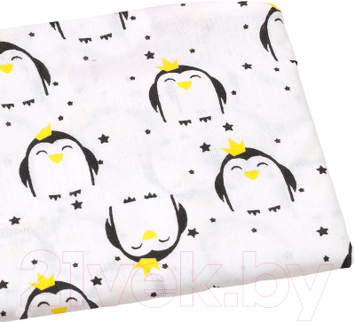 Простыня для малышей Amarobaby Пингвины / AMARO-5102-Pi