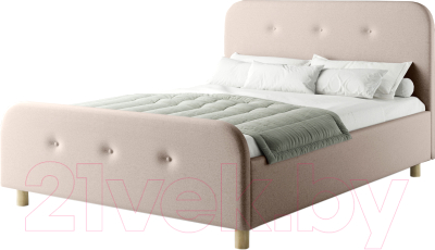 Двуспальная кровать Natura Vera Олеос 160x200 (Velutto 07)