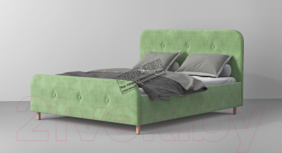 Двуспальная кровать Natura Vera Олеос 160x200 (Velutto 32)