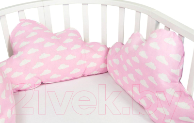 

Бортик Amarobaby, Sunny Day Облака розовые / AMARO-3103SD-OR