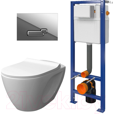 

Унитаз подвесной с инсталляцией Керамин, Трино + P-BU-ACT/Cg