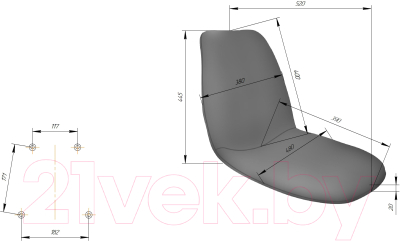 Стул Sheffilton SHT-ST29-C4/S70 (графит/темный орех)