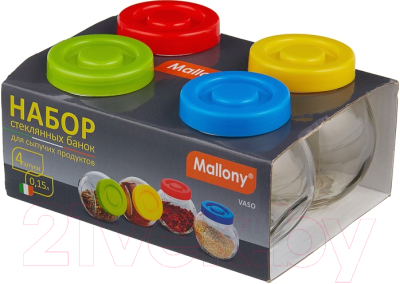 Набор емкостей для хранения Mallony Vaso / 003606 (4шт)