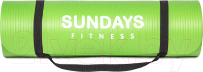 Коврик для йоги и фитнеса Sundays Fitness LKEM-3006B (183x61x1.2см, зеленый)