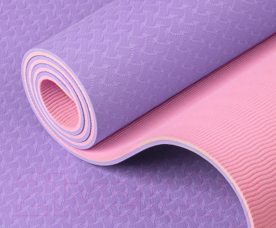 Коврик для йоги и фитнеса Sundays Fitness LKEM-3039B (183x61x0.5см, фиолетовый/розовый)
